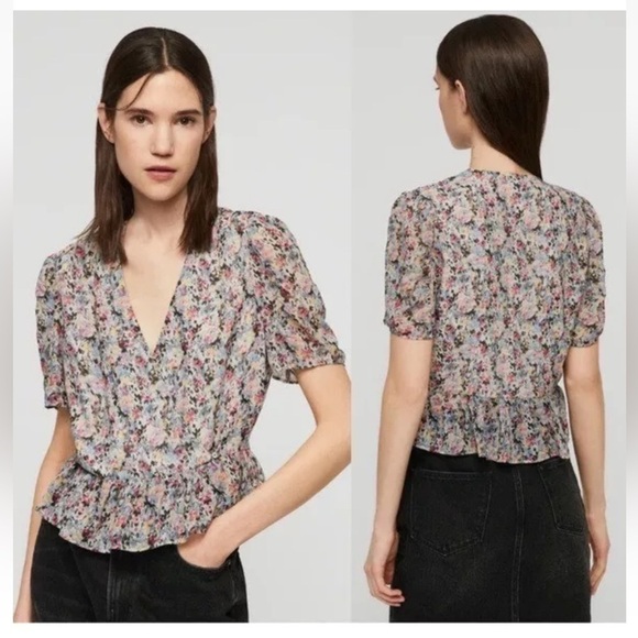 All Saints Tops - Allsaints Ilia Sketch Floral Blouse